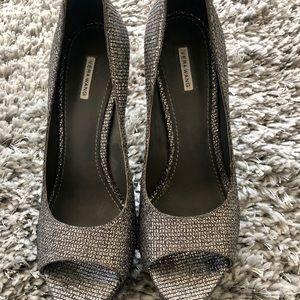 silver Vera wang 4 inch heels